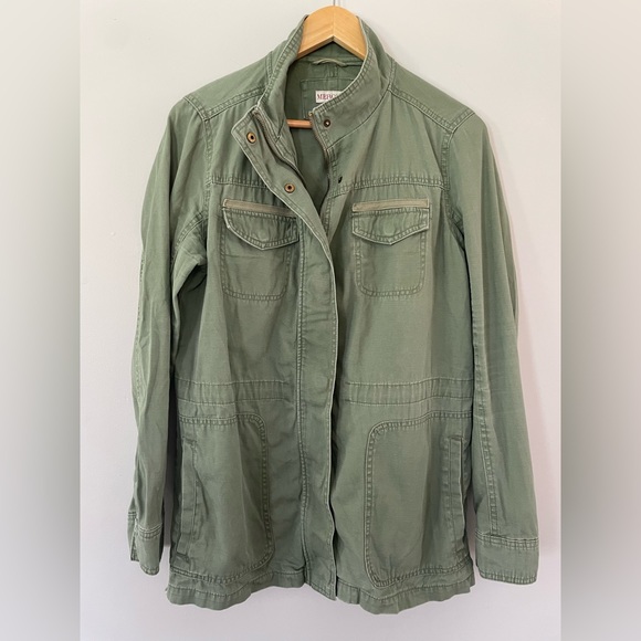 2/$20 Merona Jacket, unisex. size L. Army green. - Picture 1 of 6